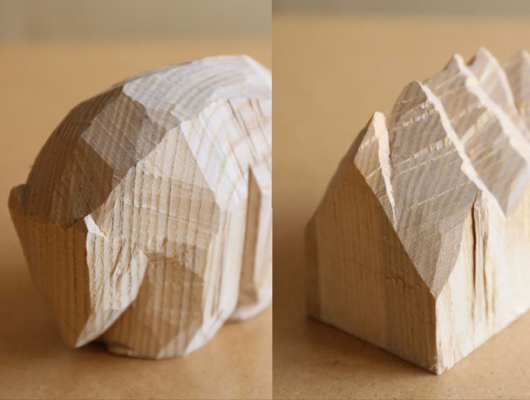 高野夕輝 木彫り熊 彫刻 木彫 オブジェ 作家 1 高野夕輝 の #木彫りの山 。高野さんは #木彫りの熊 とともに2019年