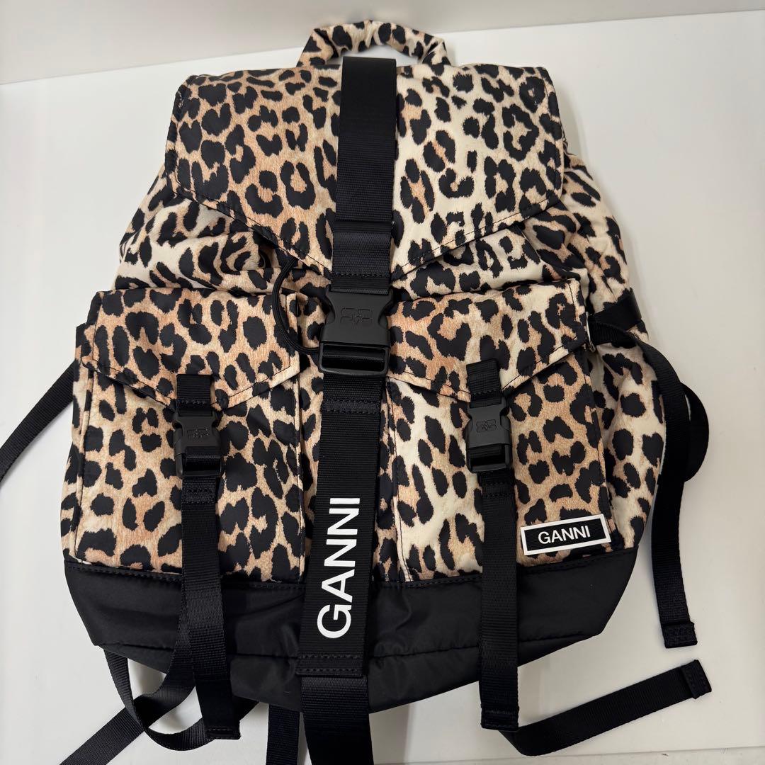 GANNI ガニー レオパード柄 バックパック リュック