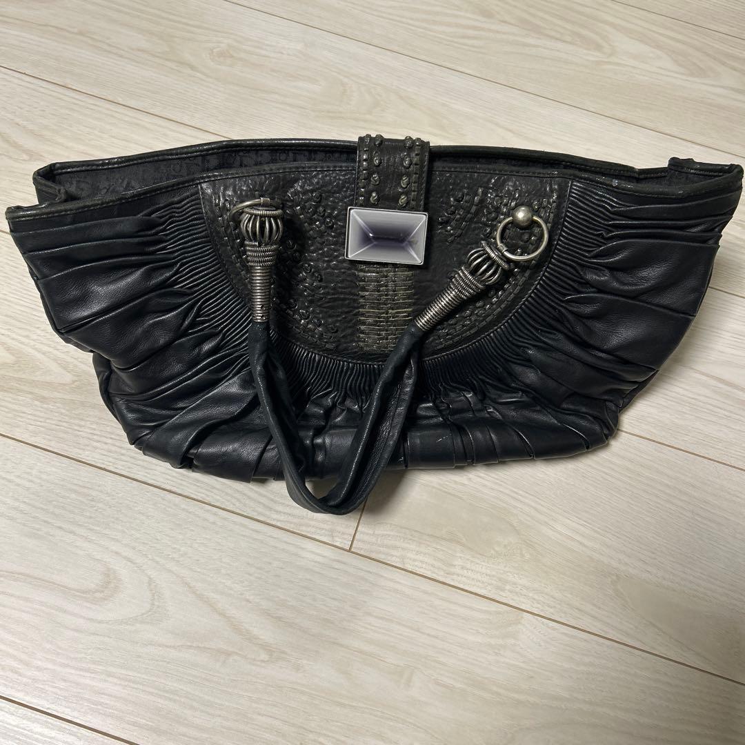 【希少】クリスチャンディオール トートバッグ ショルダーバッグ　レザー 黒