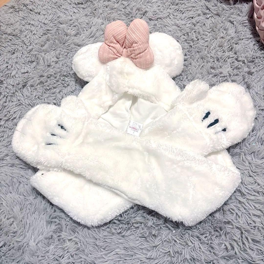 Disney》マフラーファンキャップ ミニー ホワイト - メルカリ