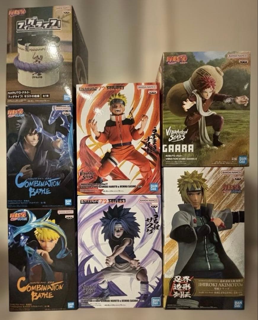 NARUTO最新プライズフィギュア　ナルト　ミナト　サスケ　７種セットまとめ売り