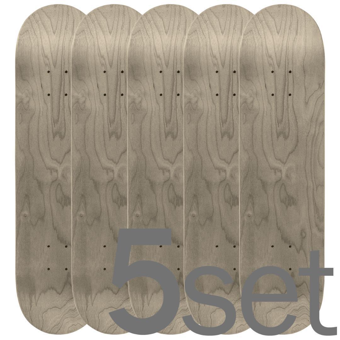 5枚セット売り！ 板 スケートボード 8インチ ブランクデッキ 部品 灰