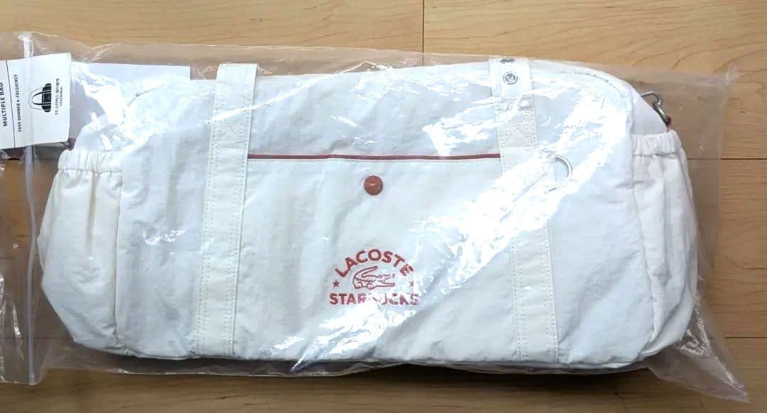 ★新品未使用◆韓国スターバックス×ラコステ◆コラボバッグ◆アイボリー