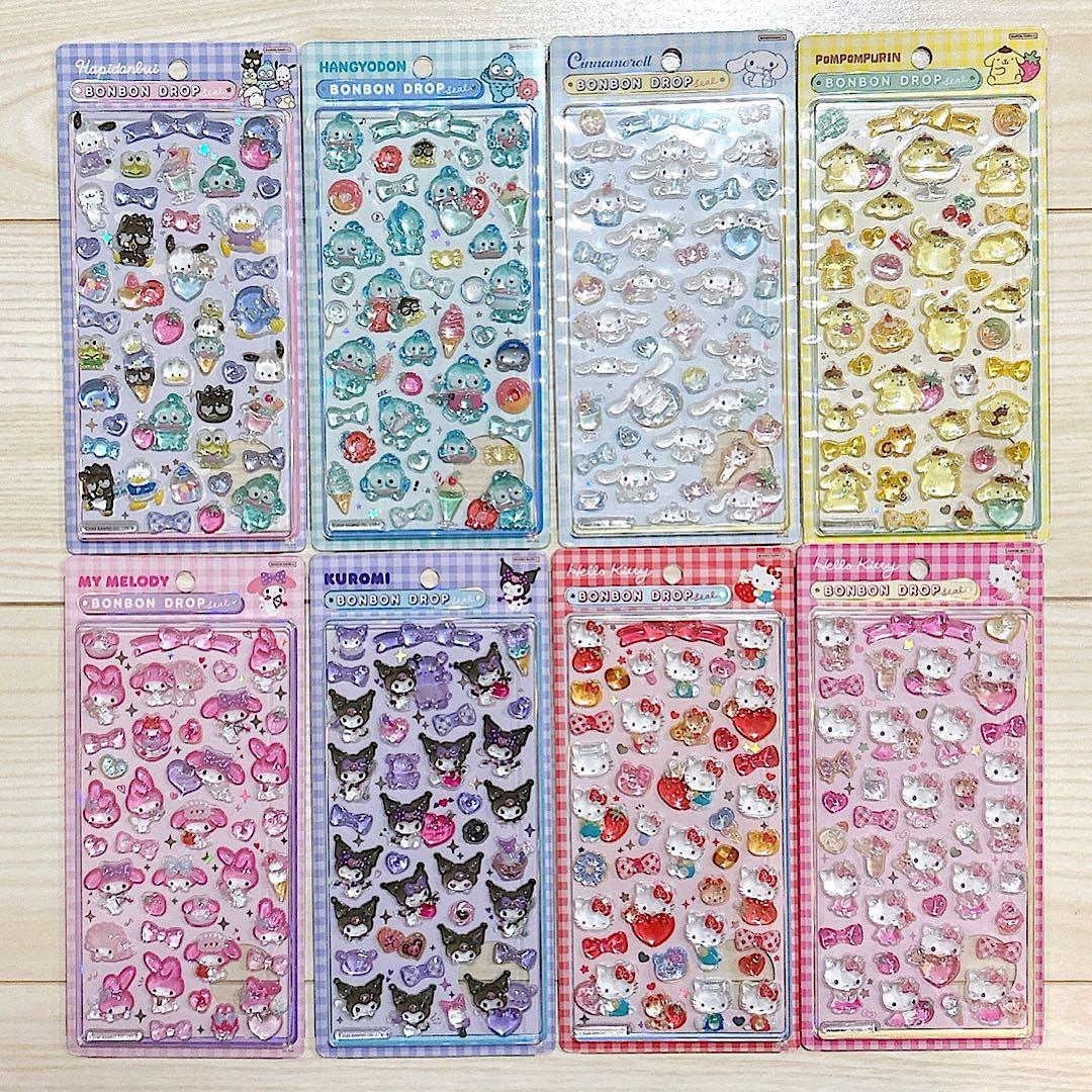 正規品　ボンボンドロップシール　サンリオ　第二弾　８種　コンプリート