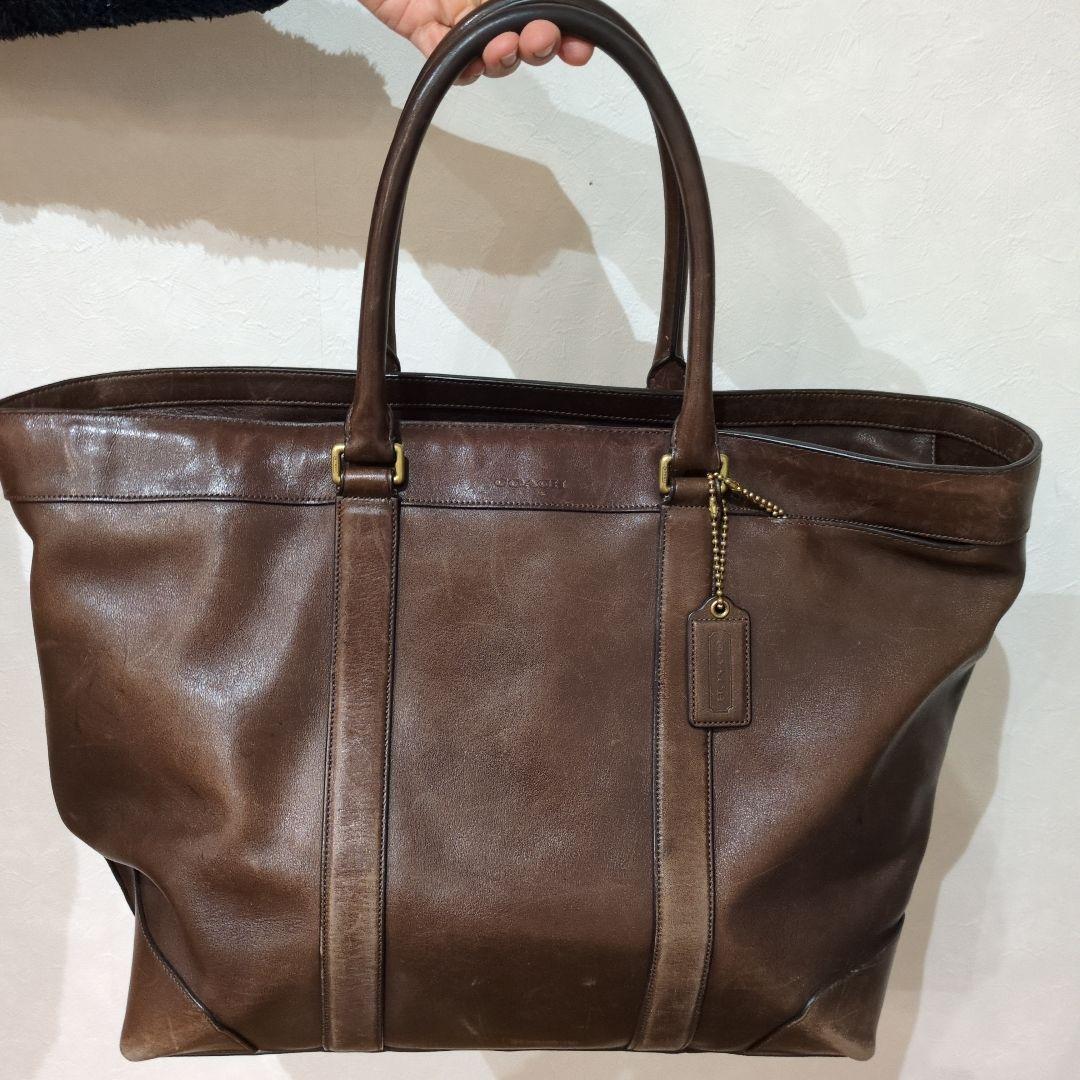 K*n様 COACH ブラウン レザートートバッグ
