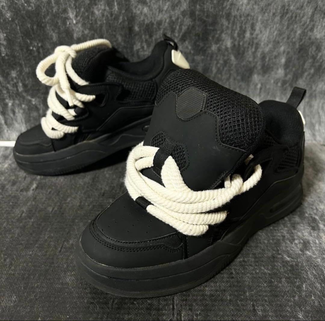 ZARAザラ スケートロープスニーカー 26.4cm ブラック - メルカリ