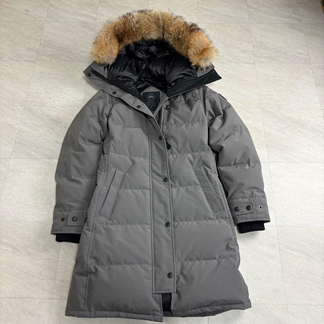未使用級！カナダグース　最高峰ブラックレーベル　シェルバーンパーカダウン ファー