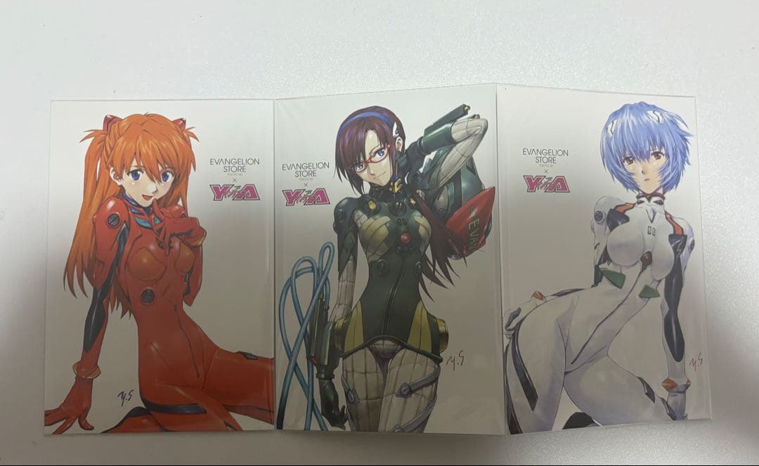 貞本義行複製原画展 記念ポストカード 3枚 エヴァンゲリオン レイ