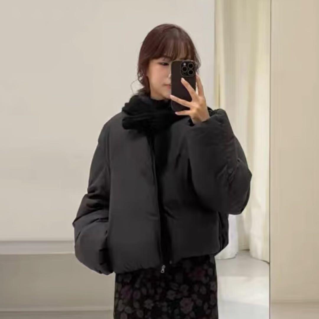 AMOMENTO HOODED DOWN PUFFER ダウンジャケット 黒