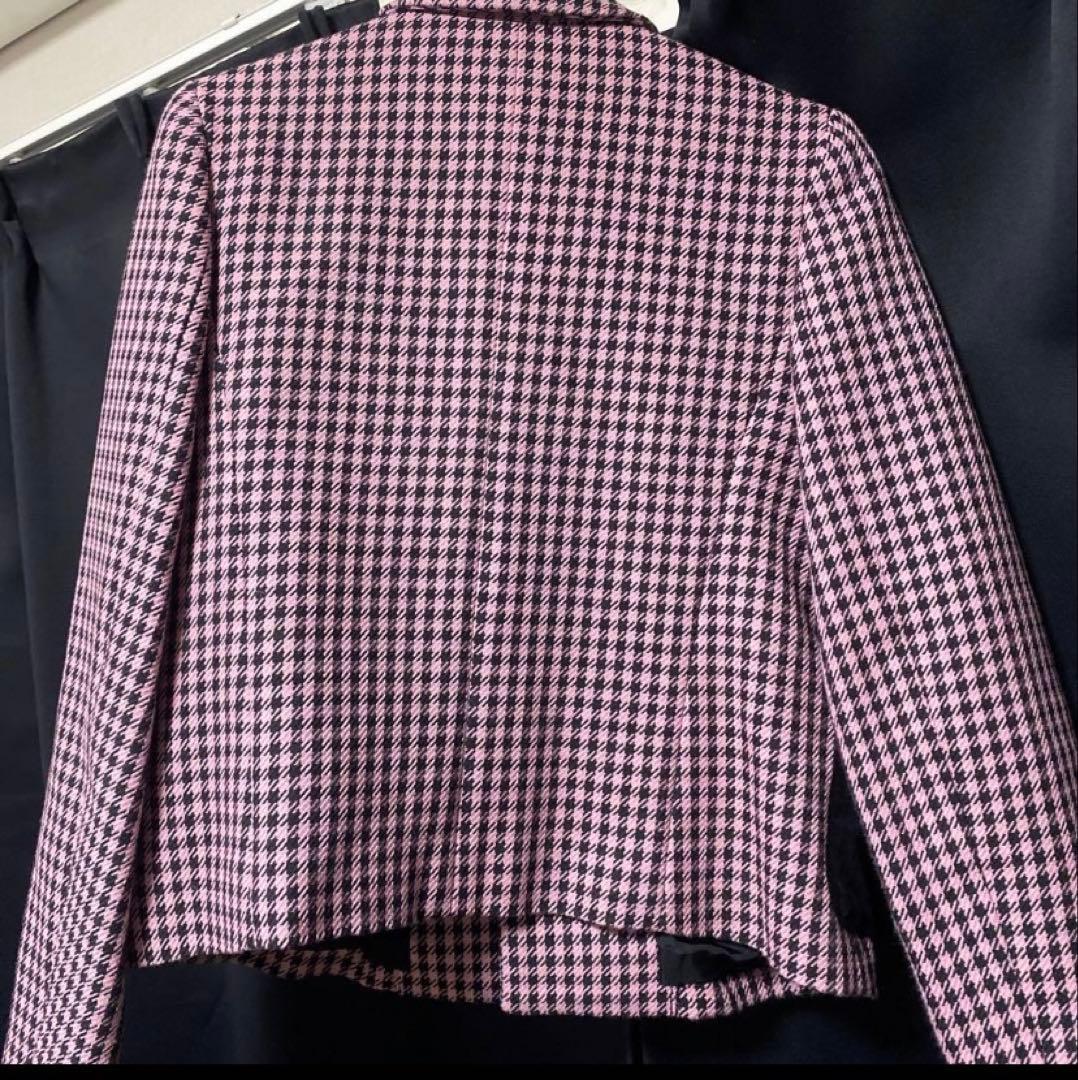 コムデギャルソンガール ピンクチェック ジャケット - メルカリ