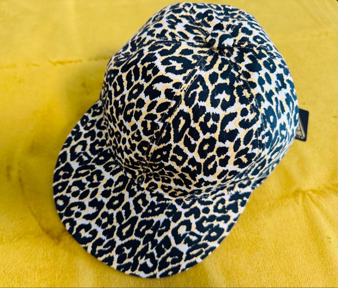 Borsalino ヒョウ柄 帽子　キャップ サイズ58 イエロー　レオパード