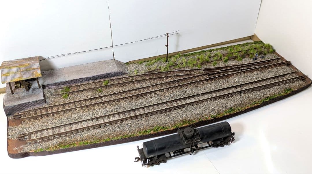 食*ン様 Nゲージ・ジオラマ展示台【昭和の貨車留置線】※タンク貨車