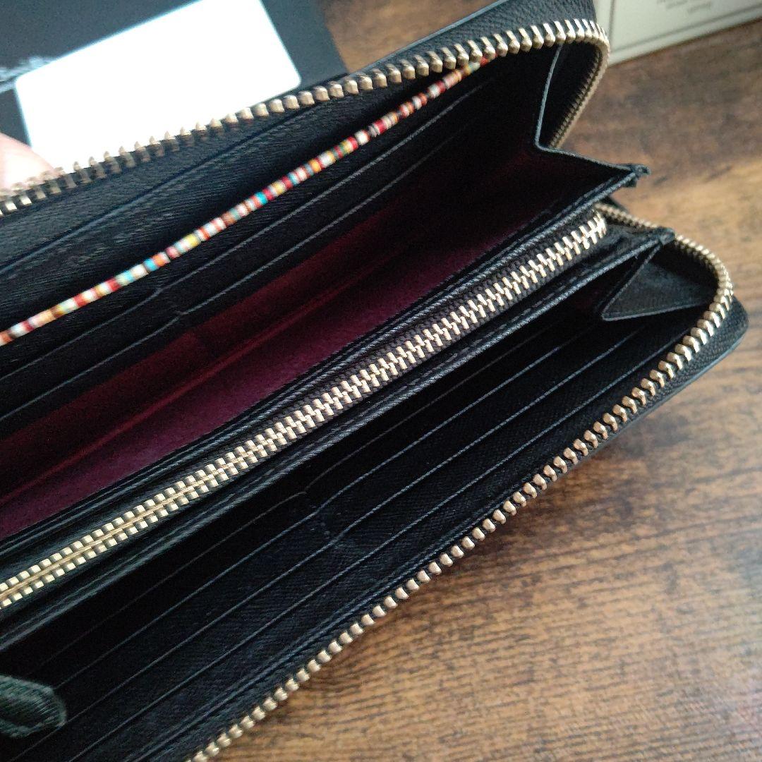 レア Paul Smith ジップストローグレイン 長財布 黒 - メルカリ
