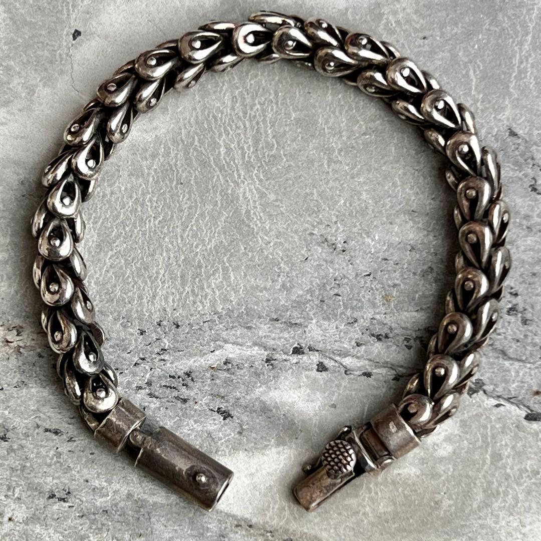 VINTAGE ヴィンテージ スケイル チェーン ブレスレット 鱗 バックル