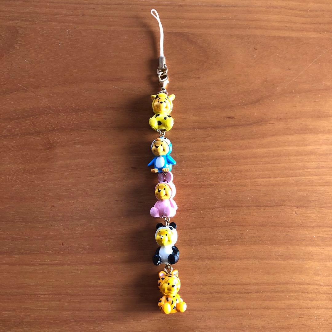 根付け　くまのプーさん（アニマル着ぐるみ）【５連セット】