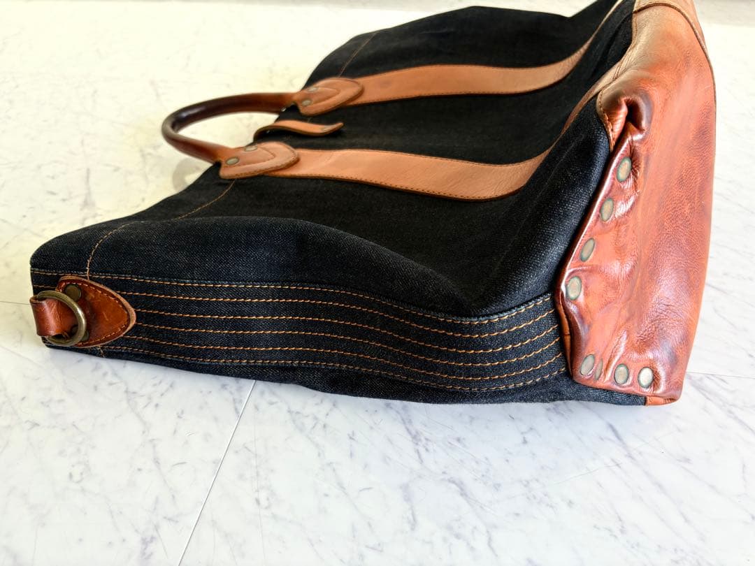 トッシー様 専用 希少 美品 RRL デニム レザー トート バッグ - メルカリ