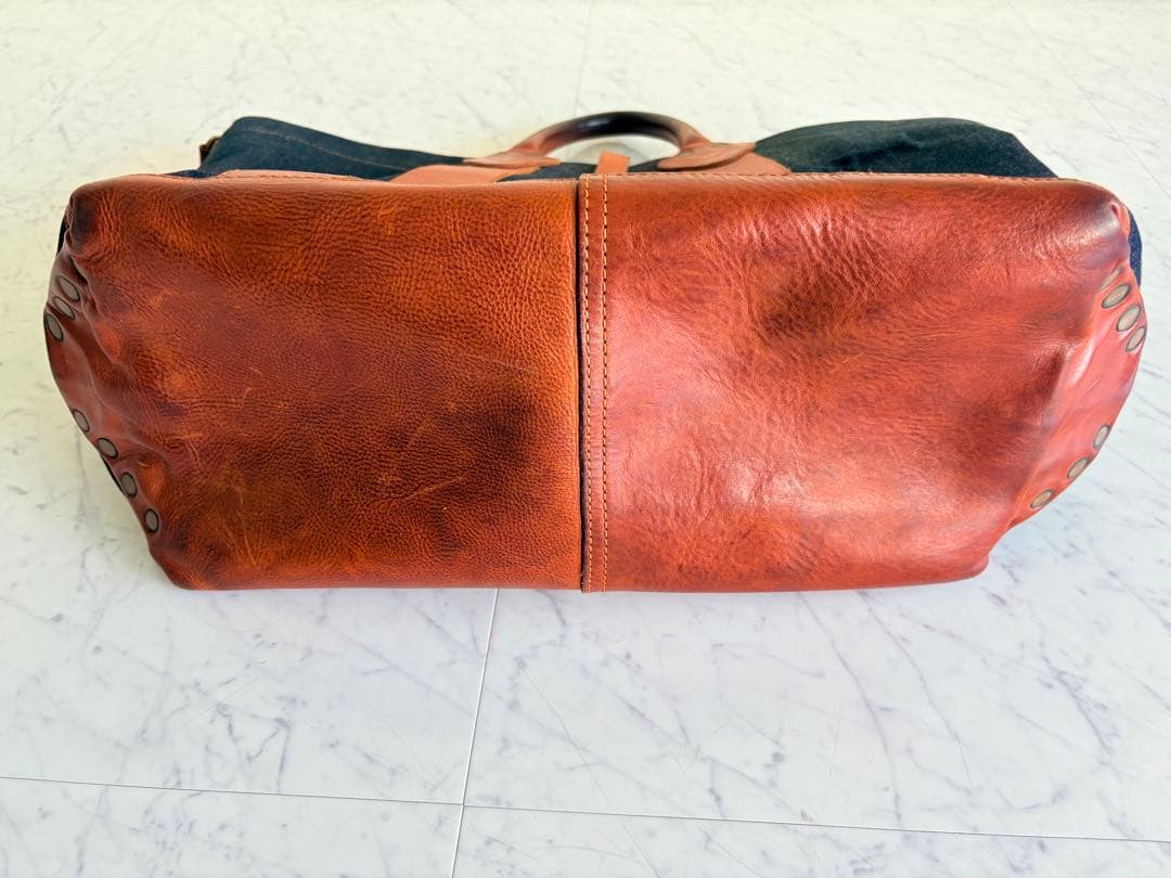 トッシー様 専用 希少 美品 RRL デニム レザー トート バッグ - メルカリ