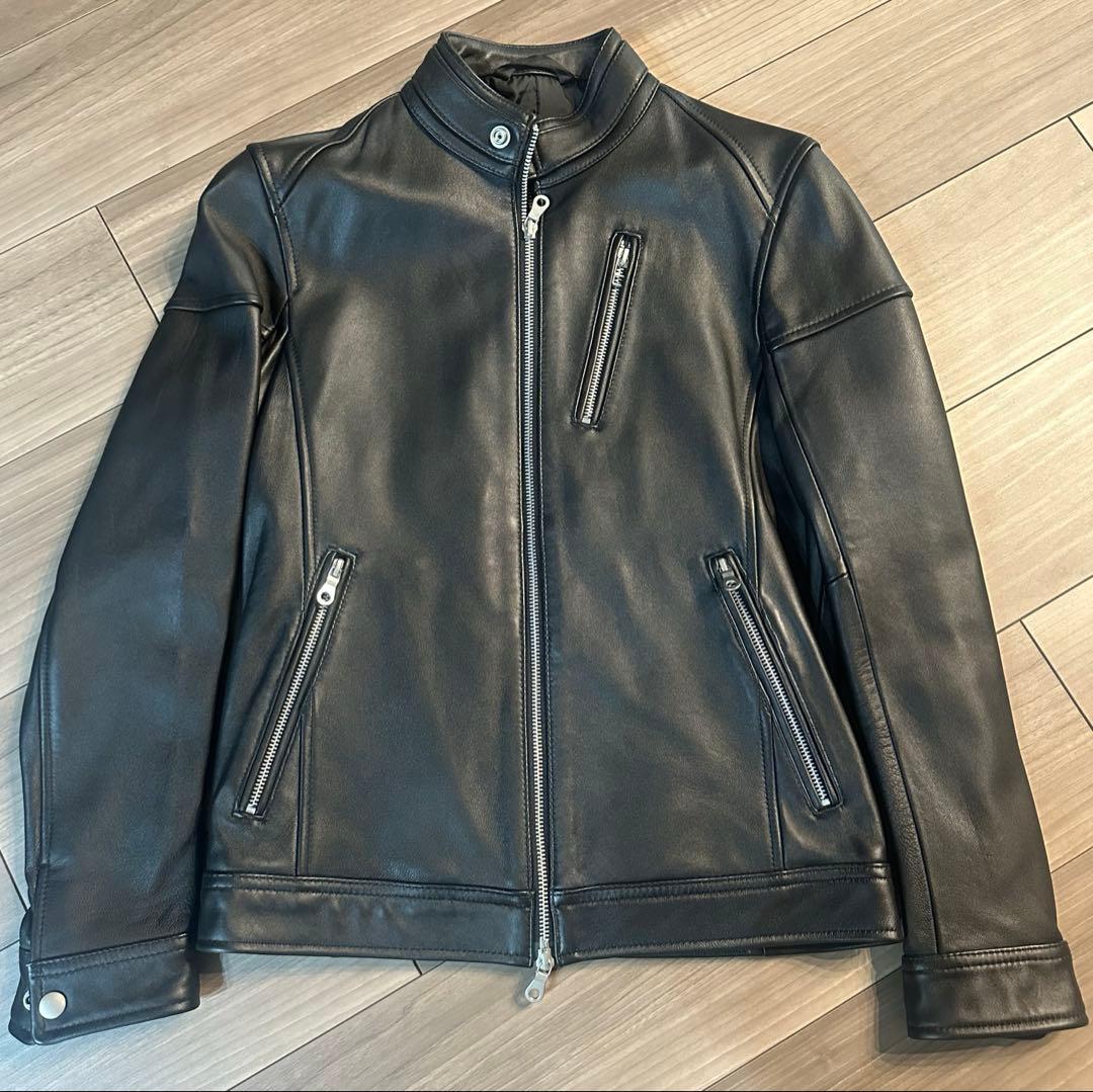 RattleTrap ブラックレザージャケットSサイズ　ライダース　羊革
