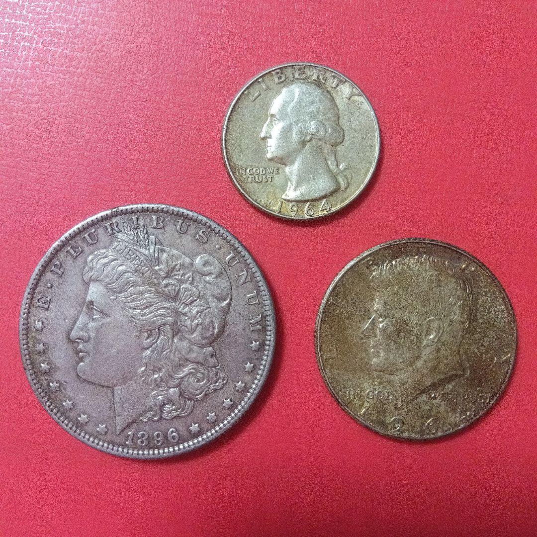 アメリカ銀貨 1896年 モルガン/1964年 ケネディ/1964年 ワシントン Yahoo!オークション -「ケネディ 銀貨 1964」(北アメリカ) (世界)の