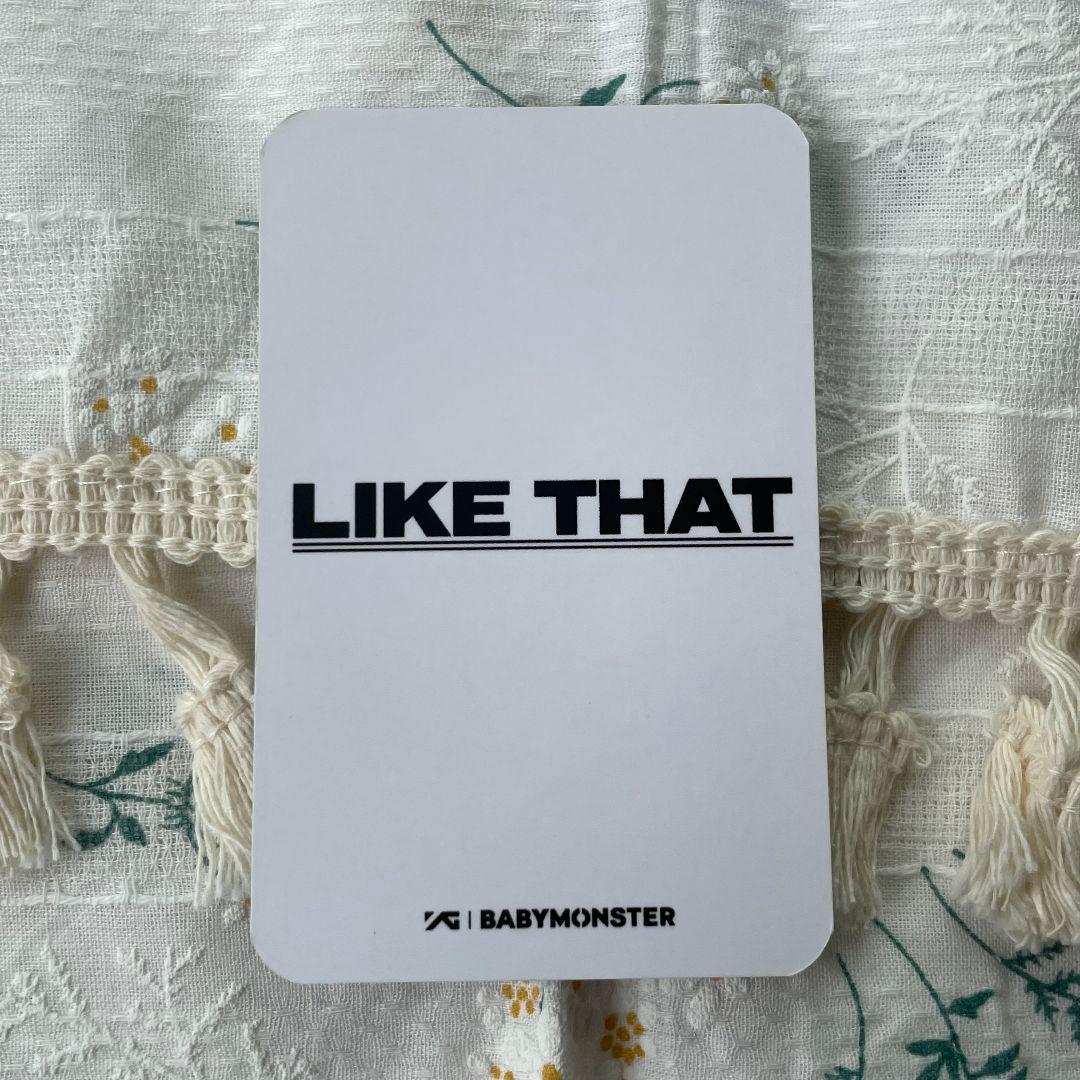 BABYMONSTER アヒョン LIKE THAT 事前収録 サノク トレカ - メルカリ