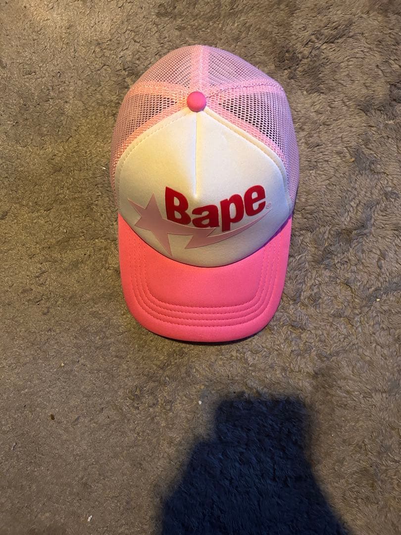 Bape ピンク メッシュキャップ
