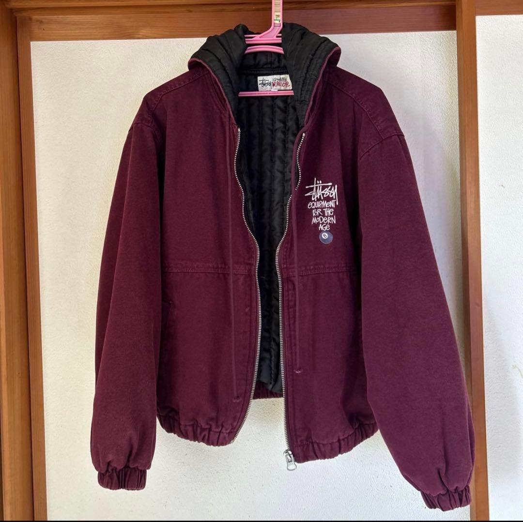 Stüssy バーガンディ ジャケット