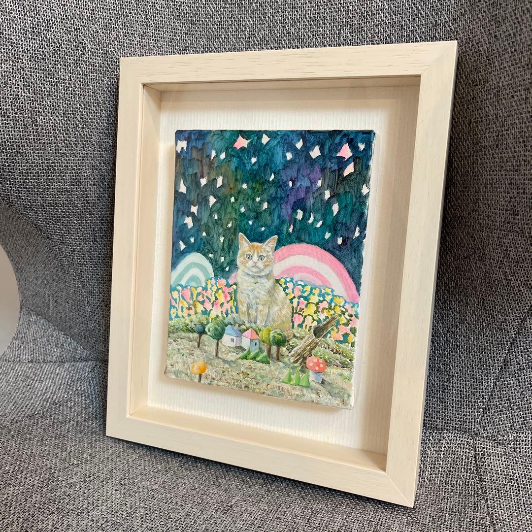 人気作家　柴田貴史　Good Night 原画　猫