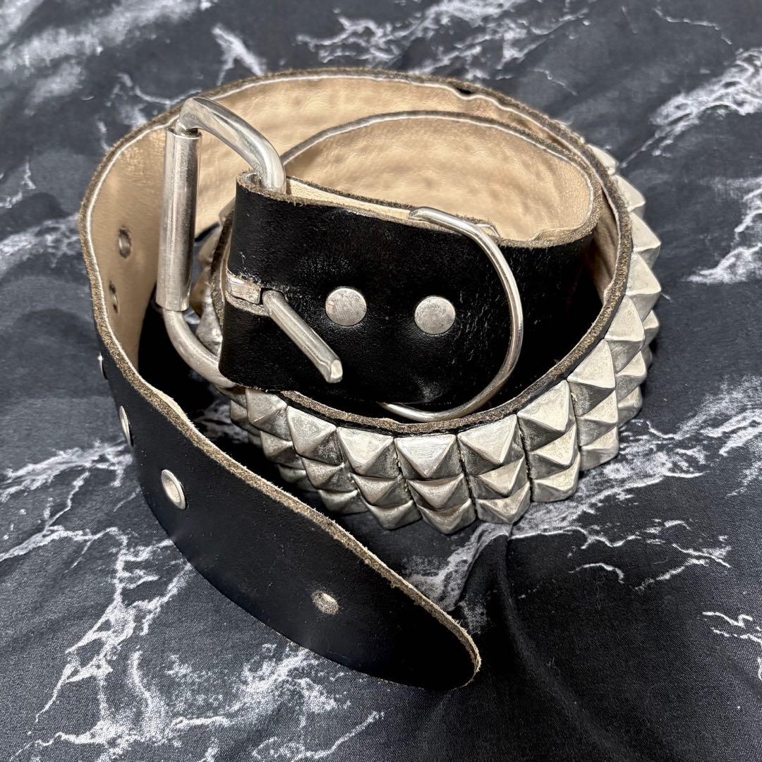 WENDY’S ウェンディーズ 3連 スタッズ レザーベルト punk パンク