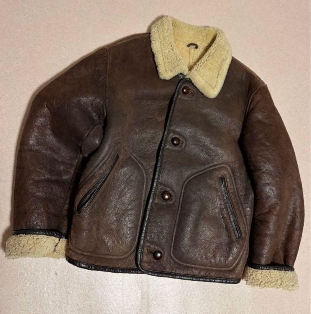OUR PRIDE シープスキン リアルムートン B-3 レザージャケット 短丈
