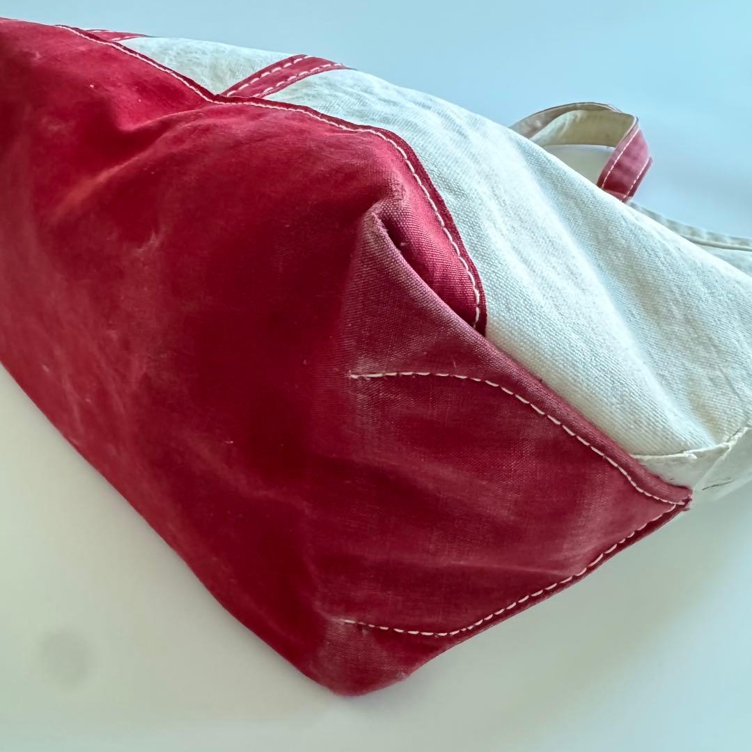 70s 80s L.L.Bean トートバッグ レッド タグなし