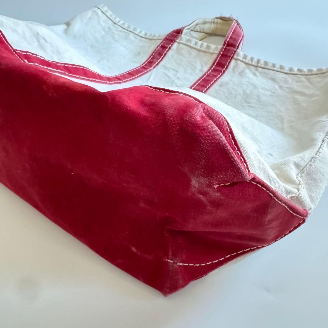 70s 80s L.L.Bean トートバッグ レッド タグなし