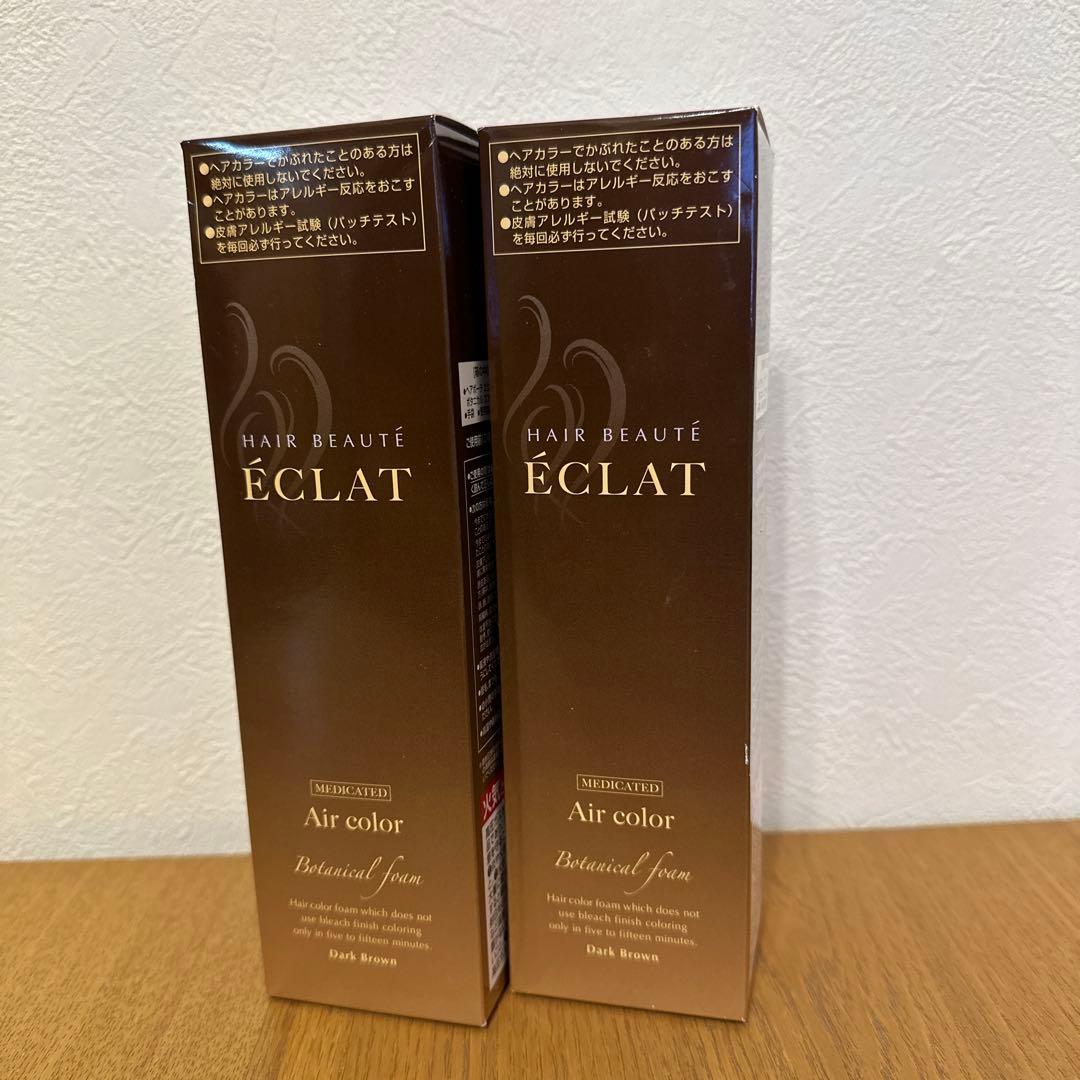 ヘアボーテ　エクラボタニカルエアカラーフォーム　ダークブラウン　2本セット ヘアボーテ エクラ ボタニカルエアカラーフォームup｜フューチャーラボ
