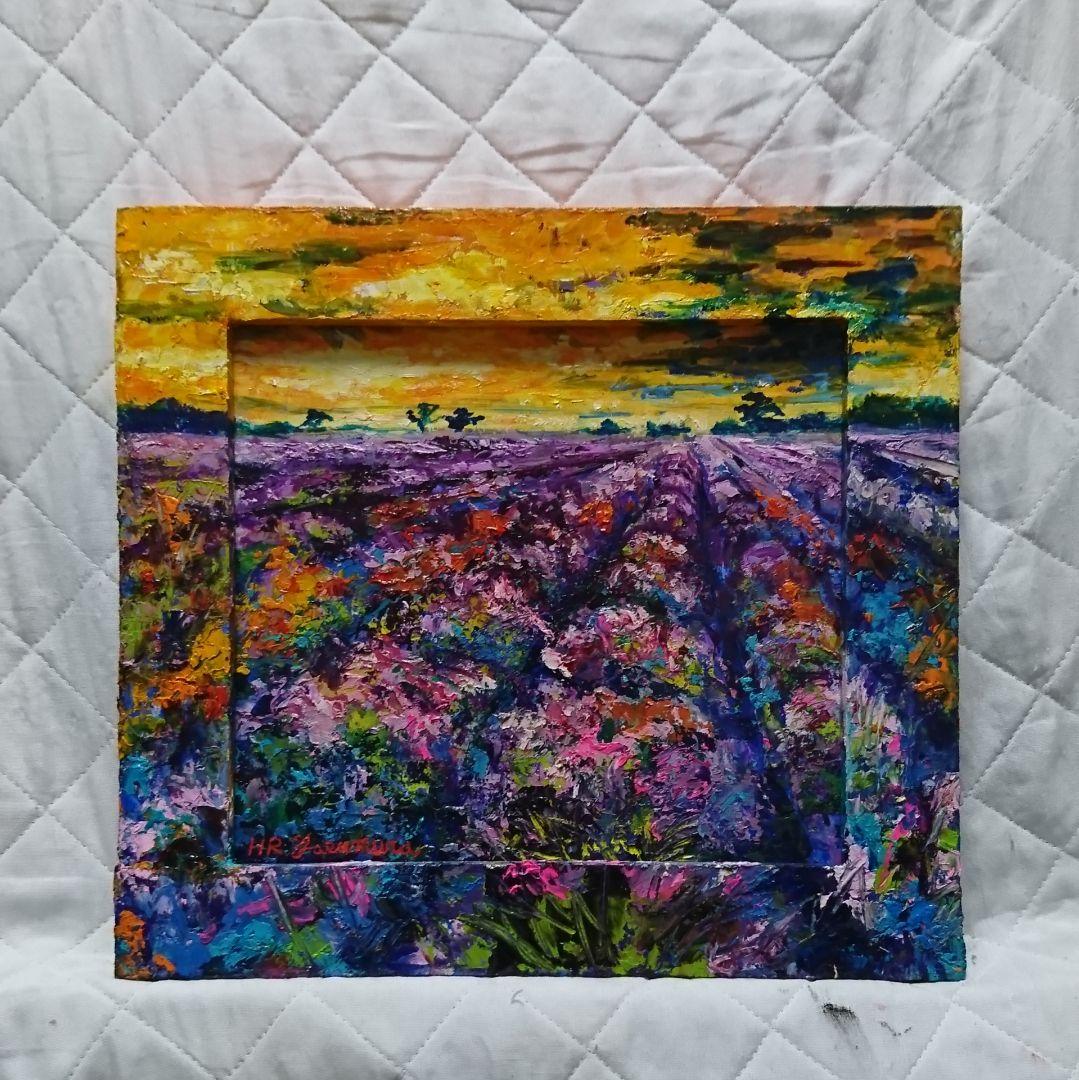 油絵 絵画【冬の朝日】 - メルカリ