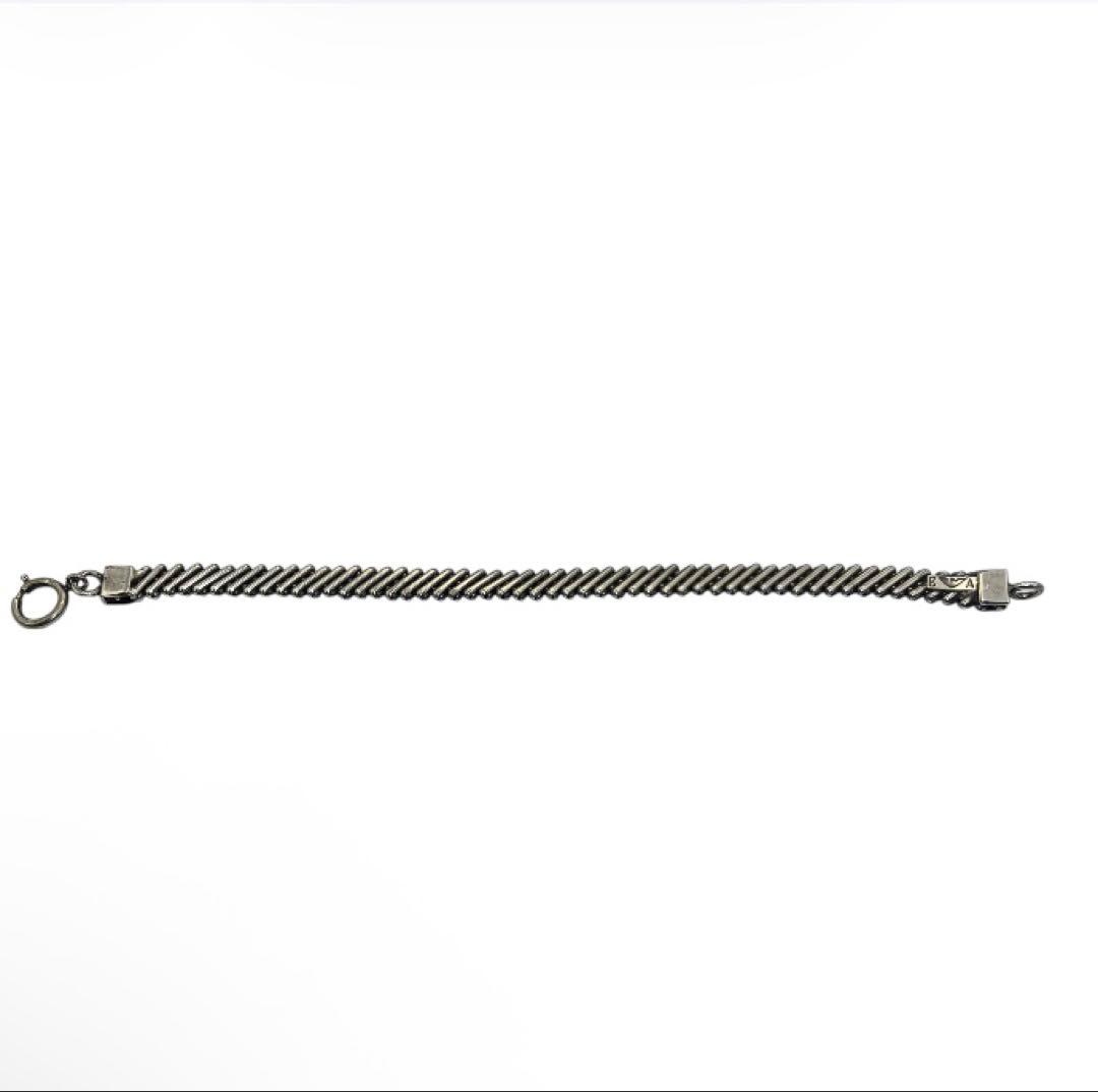 美品 EMPORIO ARMANI ブレスレット シルバー ヘリンボーンチェーン