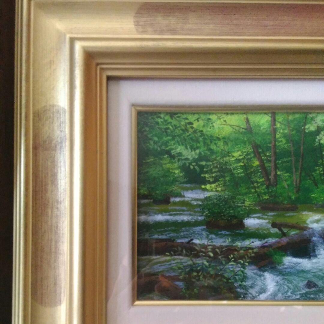 絵画 島根清 奥入瀬三乱の流れ 油絵 - メルカリ