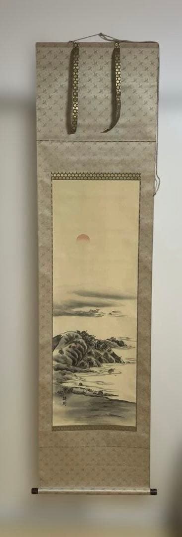 亀之図 尺三 掛軸 筆者 甲斐緑樹 元箱・木箱付き - メルカリ