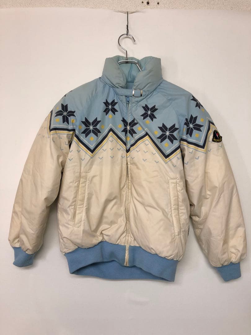 スキー OLD MONCLER asics 80s ARCHIVE SKI JACKET 希少/80s】モンクレール ×アシックス ダウンジャケット リバーシブル