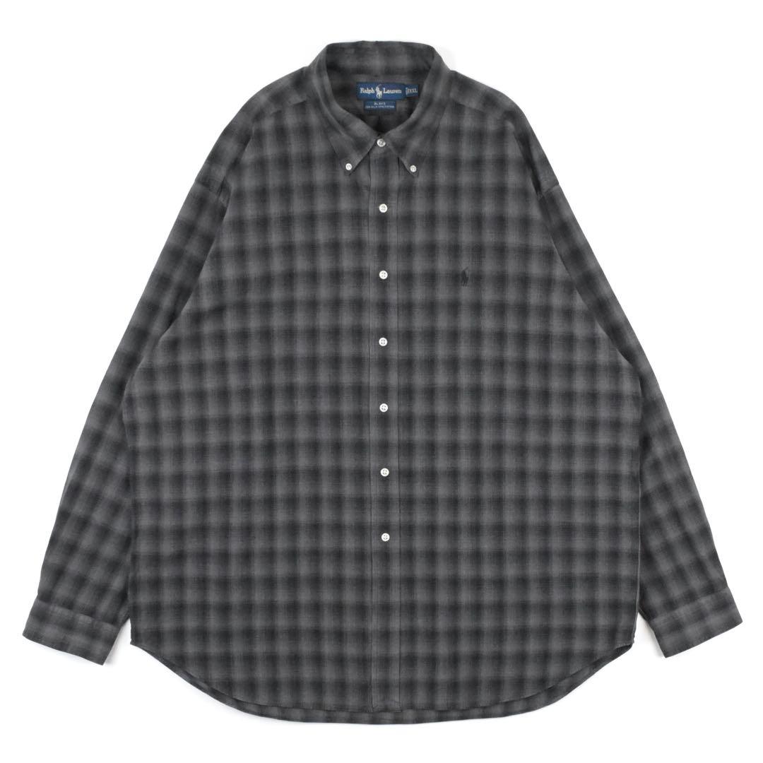 90s Polo Ralph Lauren Shirt BLAKE XXL 灰