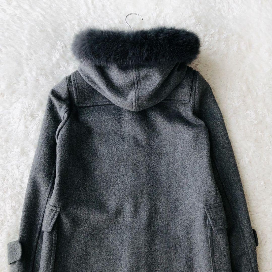 美品 アナイ メルトンダッフルコート 現行 ロング フォックスファー