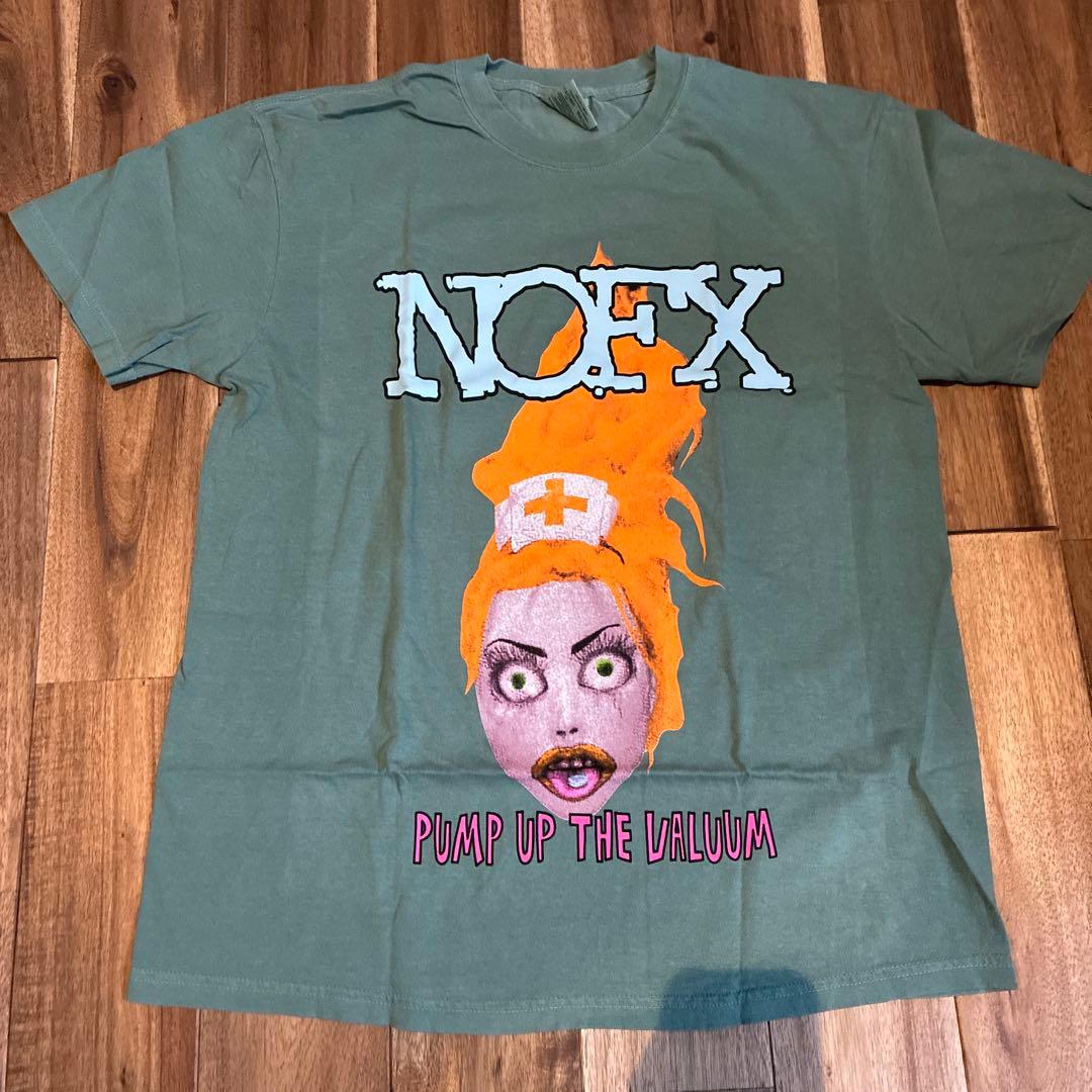 新品NOFX Pump Up The Valuum Tシャツ L グリーン