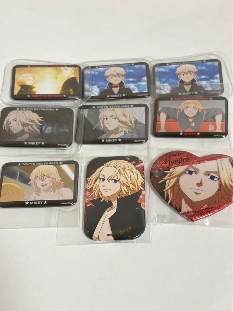 東京リベンジャーズ 佐野万次郎 マイキー スクエア缶バッジ セット