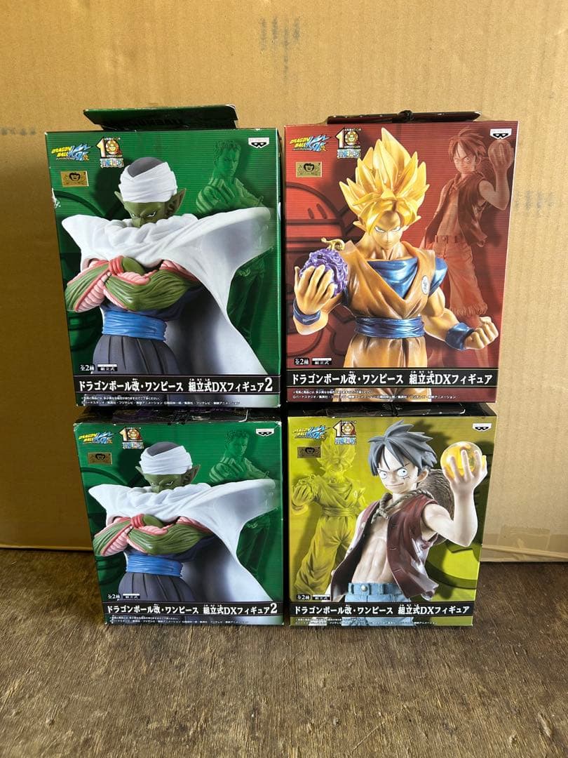 ドラゴンボール Z、ワンピースフィギュア 4体セット新品未開封