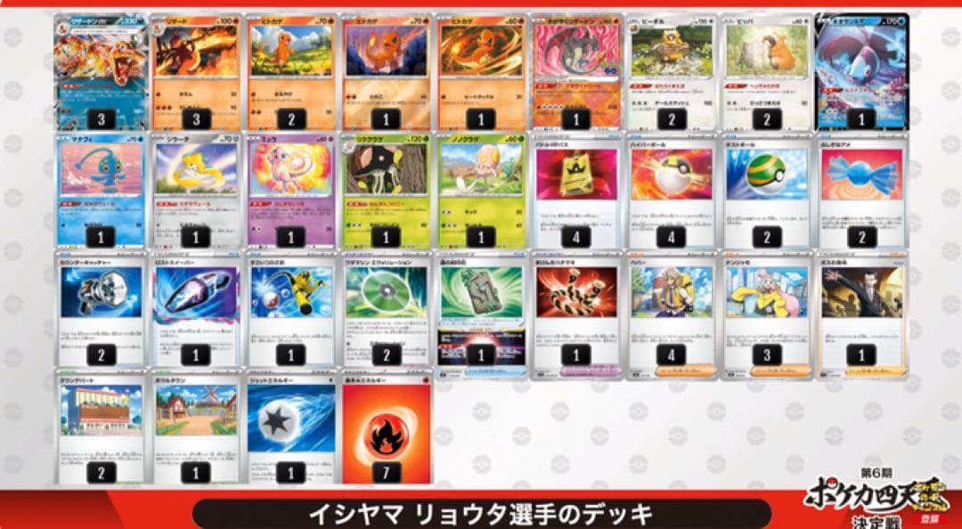 第6期ポケカ四天王】イシヤマリョウタ選手 エヴォ型リザードンexデッキ