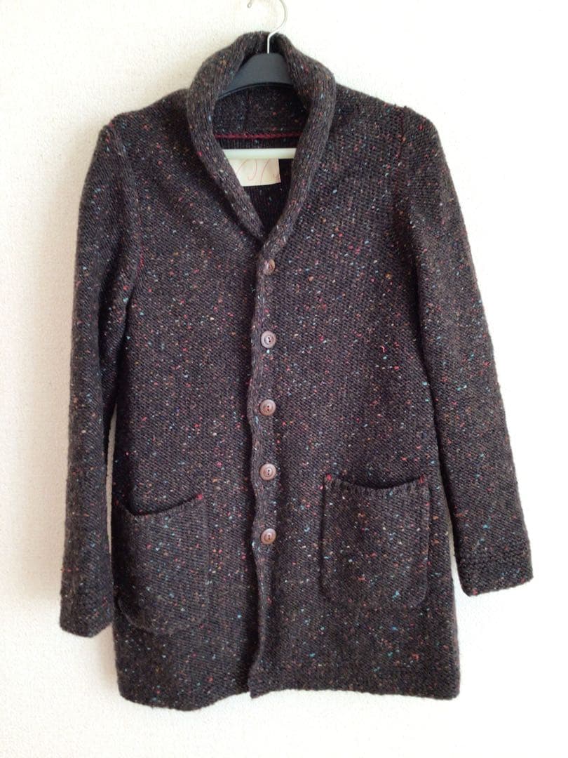 パラスパレス ネップ入り ニット ショールカラー カーディガン 0