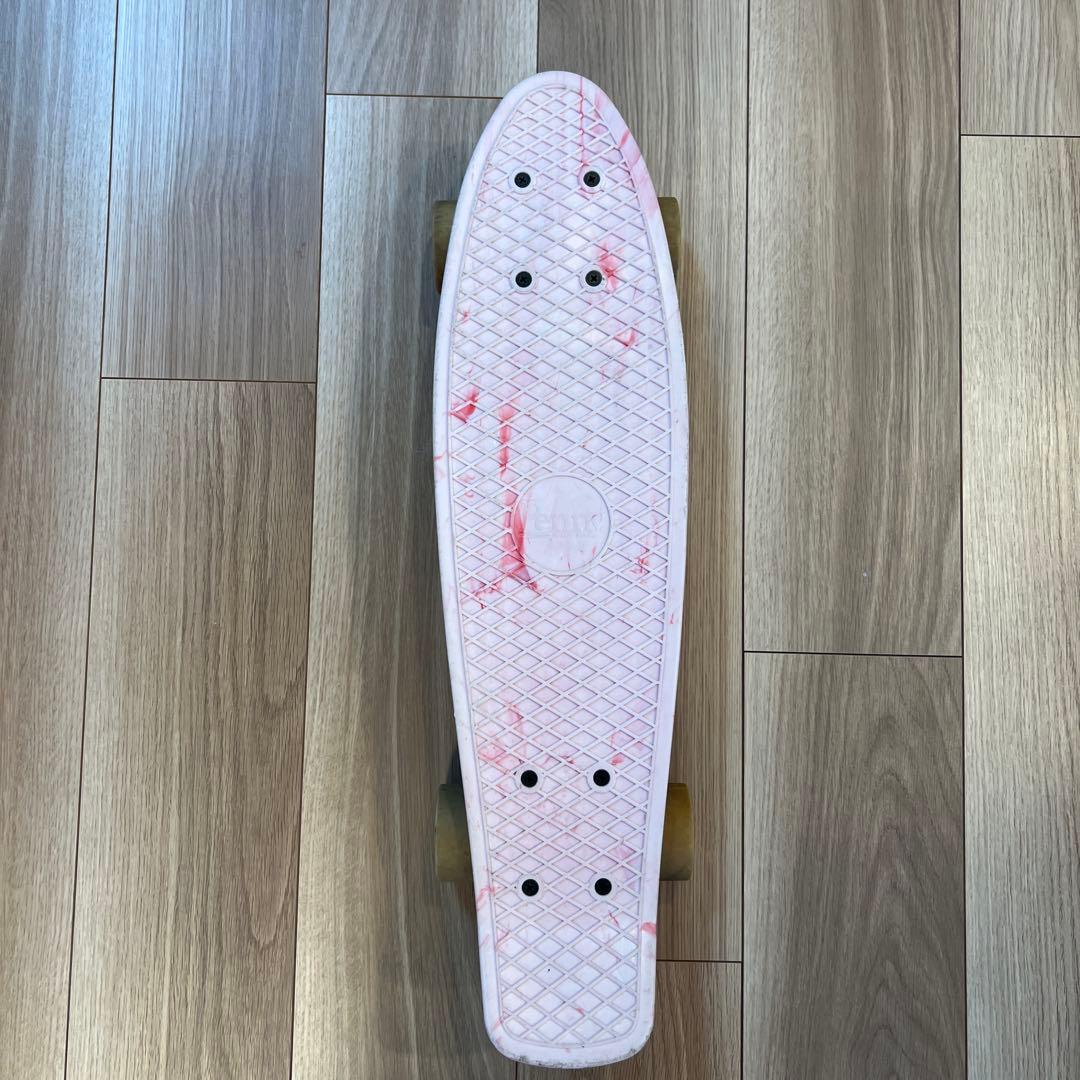 Penny スケートボード ピンク&レッドマーブル