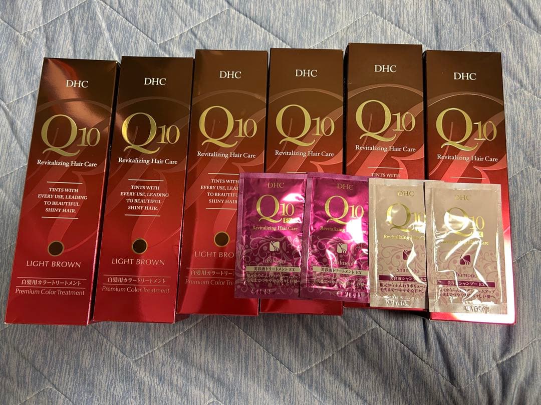 DHC Q10 リバイタライジング ヘアケア ライトブラウン 6個セット付属付き