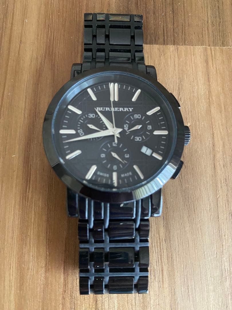 BURBERRY ブラック クロノグラフ腕時計