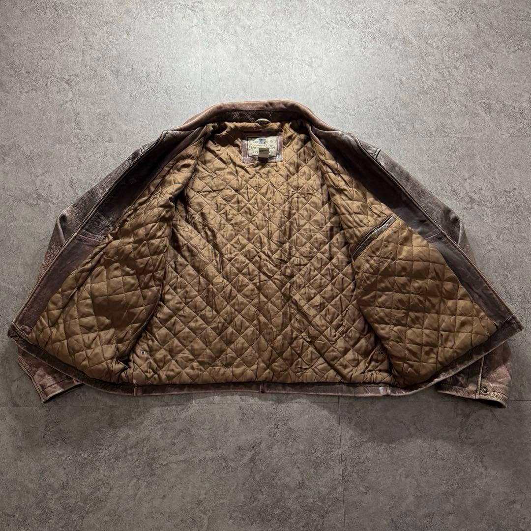 90s OLD GAP L シングルライダース プレミアムスタンダード レザー