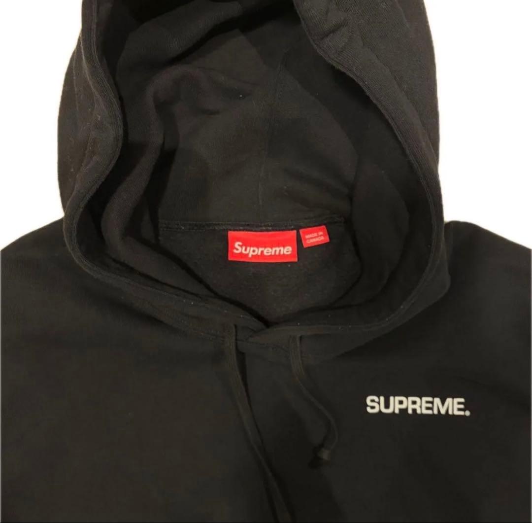 美品】早い者勝 supreme 黒 ブラック フーディー パーカー Sサイズ