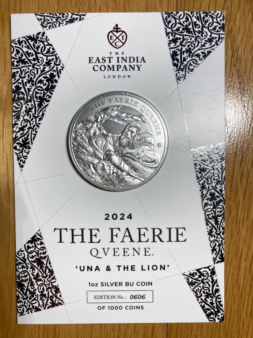 1000枚限定 ウナとライオン 2024 セントヘレナ 妖精の女王 1oz 銀貨 2024年セントヘレナ ウナとライオン 1オンスBU銀貨｜Yahoo!フリマ（旧